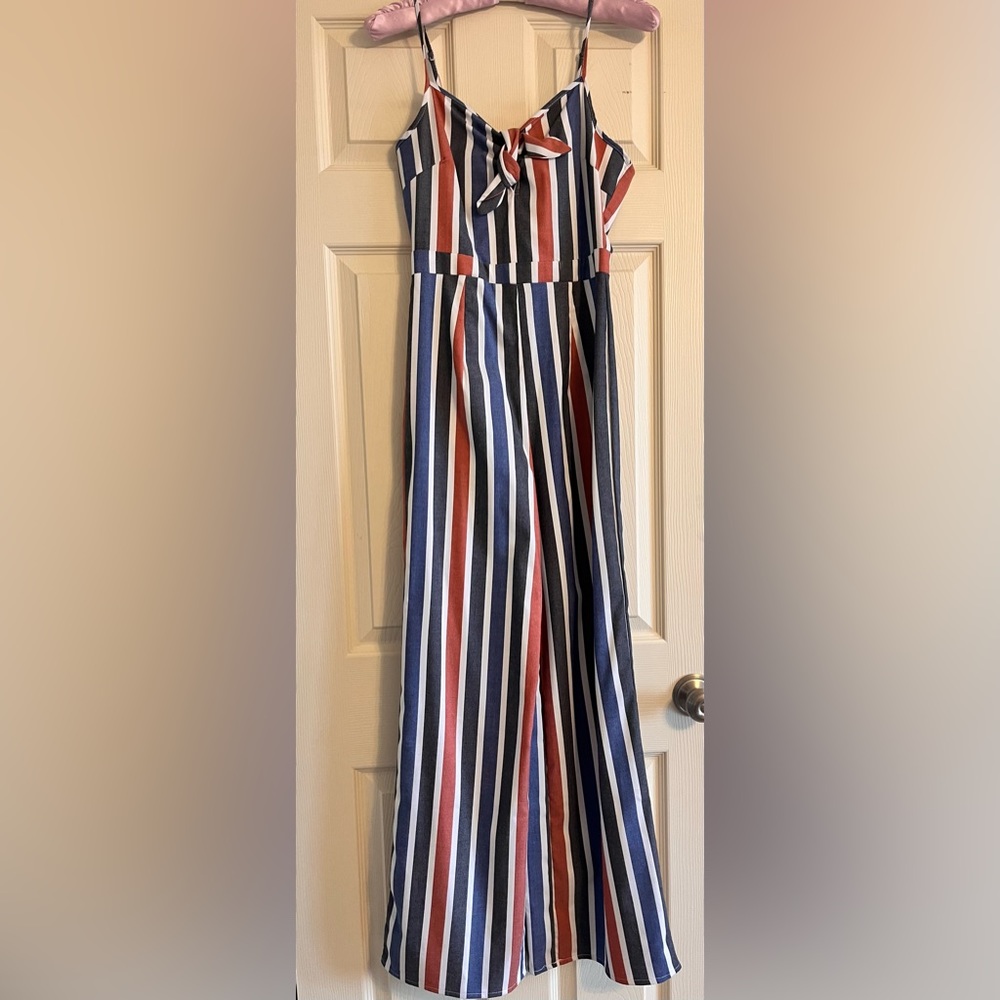NWT Romeo & Juliet Couture Navy, Ivory, Rust and Blue Jumper Women Size Medium
